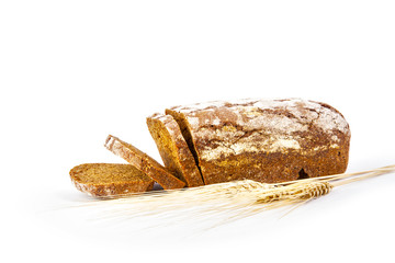 bread on a white background