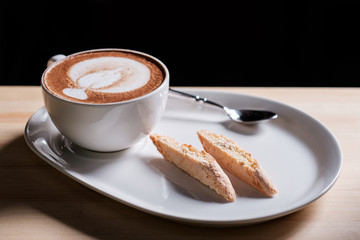 capuccino and Italian pastries