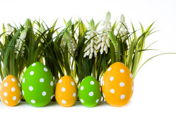 easter eggs hidden in the grass