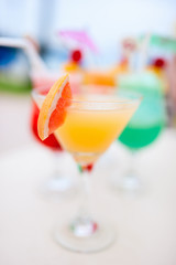Four exotic cocktails
