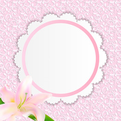 Frame in Vintage Background. Vector Illustration.