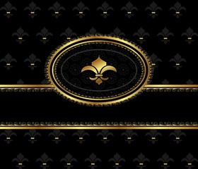 royal background with golden frame
