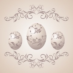 Easter floral background