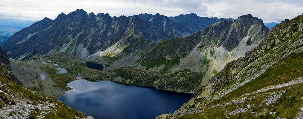 Naklejka na ściany i meble Glacjal lake in Polish Tatra mountains.