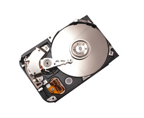 disassembled hard disk drive