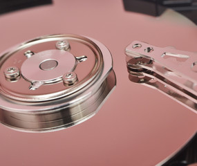 disassembled hard disk drive