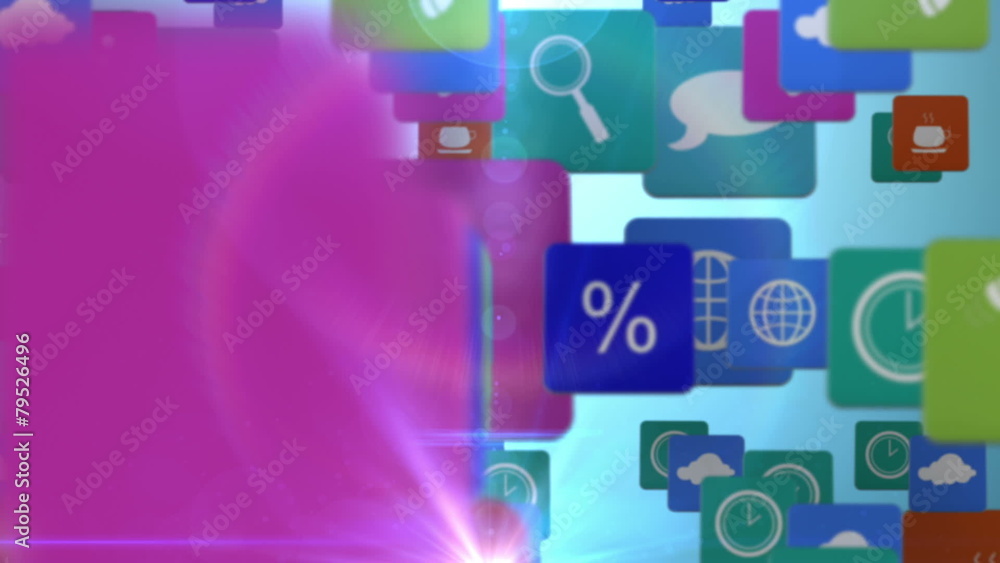 Poster Many rows of app icons