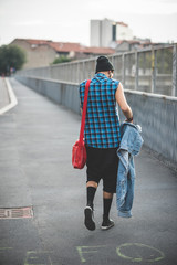 young handsome bearded hipster man