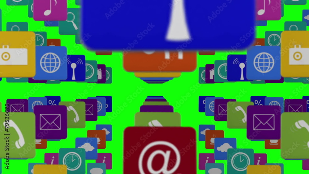 Poster Many rows of app icons