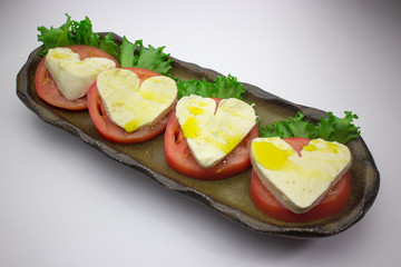 ハートのチーズ