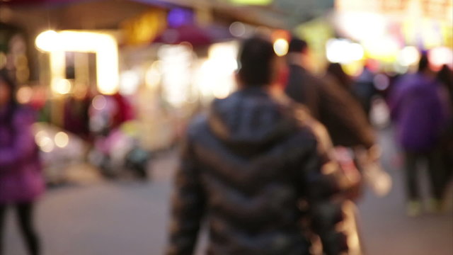 Vendors and shoppers at Lehua Night Market