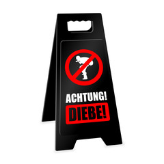 warnaufsteller achtung diebe I