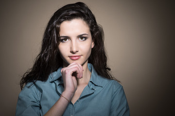 Attractive young woman portrait