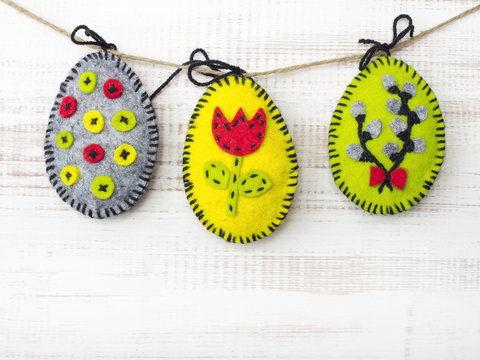 Easter background with Easter eggs