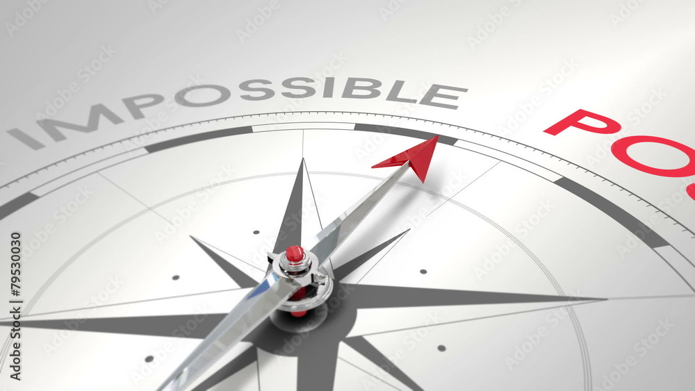 Poster Compass pointing to possible