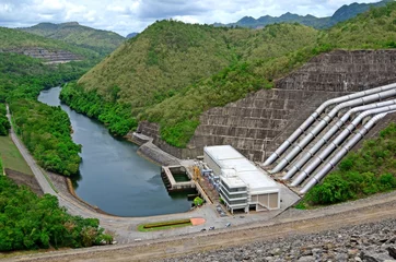 Naadloos Behang Airtex Dam Dam en rivier