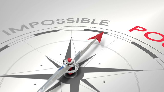 Compass pointing to possible