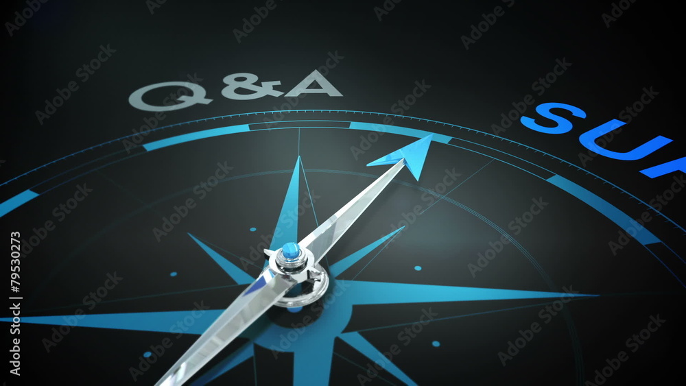 Poster compass pointing to support