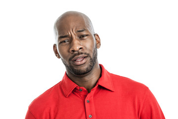 Expressive black man portrait