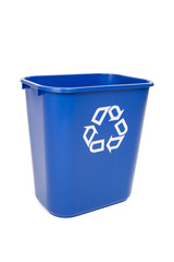 Blue Recycling Can