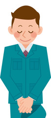 作業員　お辞儀