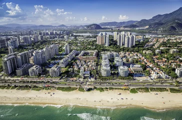 Photo sur Aluminium Copacabana, Rio de Janeiro, Brésil Rio de Janeiro, Barra da Tijuca beachfront architecture , Brazil