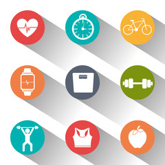 Fitness design, vector illustration.