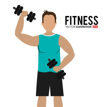 Fitness design, vector illustration.