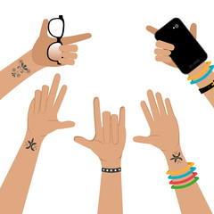 Hands design, vector illustration.