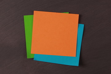 Blank Notes Pasted On Blackboard