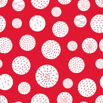 Cute seamless pattern with polka dot.