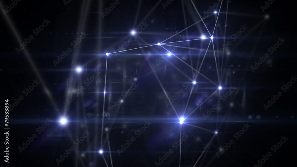 Aufkleber Connecting lines on black background