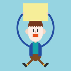 Character illustration design. Businessman message cartoon,eps