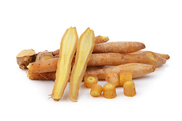 Fingerroot, Kaempfer, Boesenbergia on white background