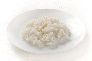 皿に盛ったご飯　 The rice which I served in a plate