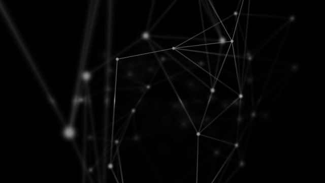 Connecting lines on black background