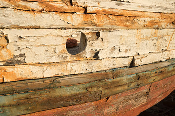 Rotting ship planks