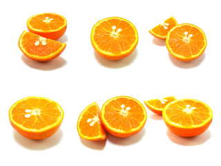 orange collage isolated on white