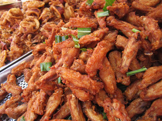 fried buffalo chicken wing with herb