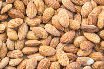Pattern and background from many almonds