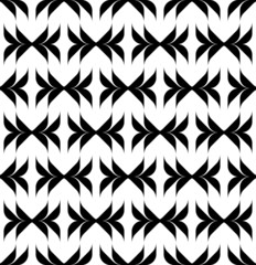 Black and white seamless pattern, abstract background.