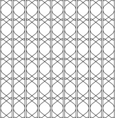 Naklejka premium Black and white geometric seamless pattern modern stylish.
