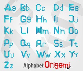 Creative Alphabet Origami with Uppercase and Lowercase fonts