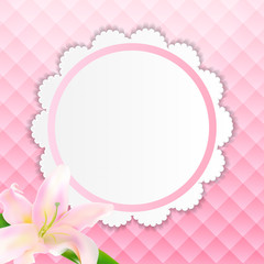Frame in Vintage Background. Vector Illustration.