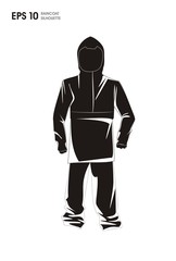 raincoat simple silhouette illustration