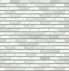 Fototapeta premium White old brick, vector seamless texture.