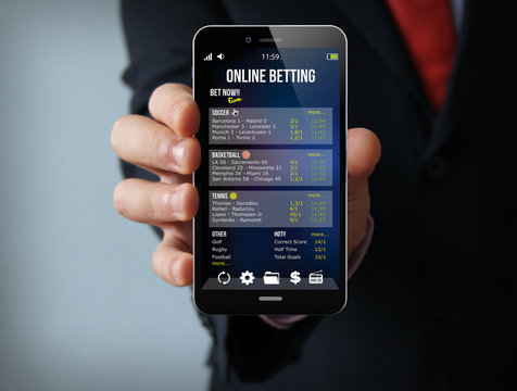 gambling businessman smartphone