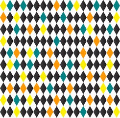 harlequin seamless background with rhombus