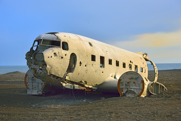 Wreck of an airplane