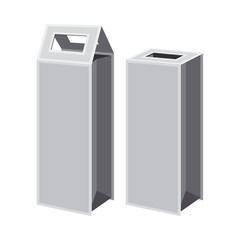 vector blank packing box on white background